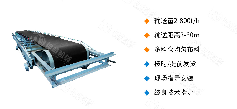 可逆配倉(cāng)帶式輸送機(jī)優(yōu)勢(shì)特點(diǎn) 可逆配倉(cāng)帶式輸送機(jī)優(yōu)勢(shì)特點(diǎn)